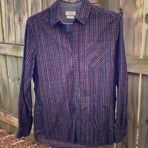 VINTAGE Boston Traders flannel button up size:L